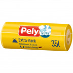 Pely® Klimaneutral Zugband Müllbeutel extra stark, 35 Liter (15 St.)