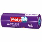 Pely® Klimaneutral Zugband Müllbeutel extra breit, 60 Liter (11 St.)
