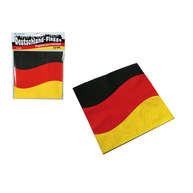 Servietten Deutschlandflagge, 33 x 33 cm (20 St.) - PZN