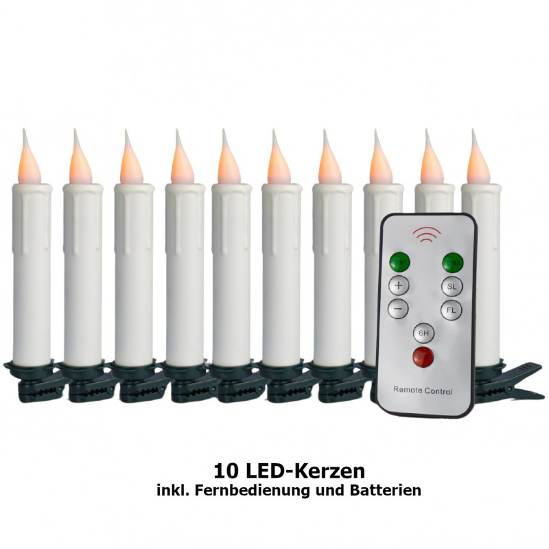 Produktbild von Technik@all LED Gartenleuchte Batterie Deko-Kerzen Set 75 X 100, 75 X 125 Mm Rustikal
