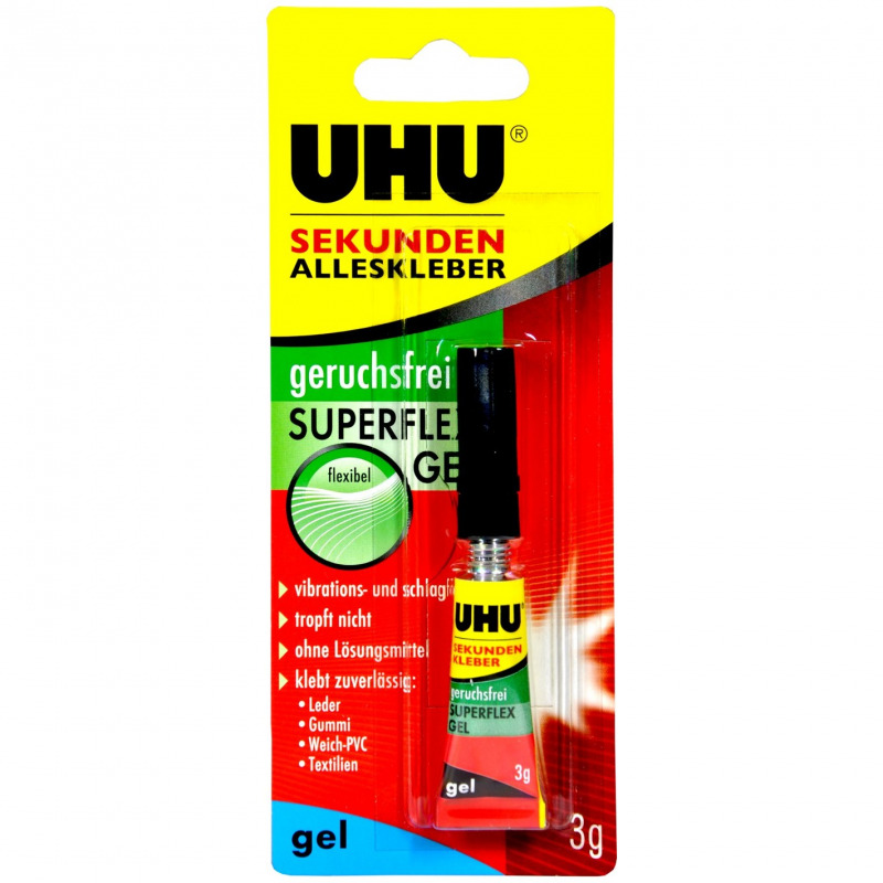 UHU Sekunden Alleskleber geruchsfrei Superflex Gel (3 g) - PZN: 09953670 - AvivaMed