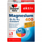 Doppelherz Magnesium 400 + B1 + B6 + B12 + Folsäure (30 St.)