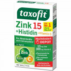 taxofit® Zink 15 + Histidin + Vitamin C (40 St.)