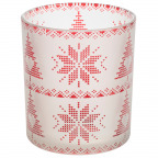 Yankee Candle® Votivkerzenhalter "Red Nordic Frosted Glass" (1 St.)