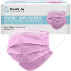 MeaVita® Einwegschutzmasken rosa, EN 14683, Typ IIR (5 x 10 St.)