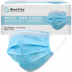 MeaVita® Einwegschutzmasken blau, EN 14683, Typ IIR (5 x 10 St.)