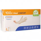 Medi-Inn Vinyl-Handschuhe "Comfort" puderfrei Gr. L transparent (100 St.)