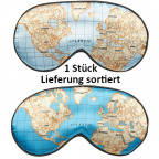 Schlafmaske "Weltkarte", ultra-soft (1 St.)