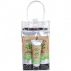 Geschenkset Körperpflege "Olive" in transparenter Tasche (1 Set)