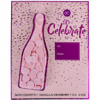Badekonfetti "Let's Celebrate" Vanilla & Cranberry in Grußkarte (15 g)