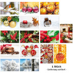 Fotokarte mit Weihnachts-/Wintermotiv inkl. passendem Umschlag (1 St.)