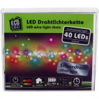 LED Drahtlichterkette mit 40 bunten LEDs (1 St.)