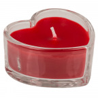 Duftkerzen im Herz-Glas, rot (3 St.)