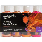 Mont Marte Pouring Acrylfarbenset "Coral" (4 x 120 ml)