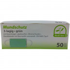 Medi-Inn Mundschutz 3-lagig, grün (50 St.)