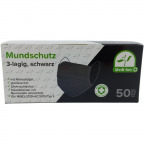 Medi-Inn Mundschutz 3-lagig, schwarz (50 St.)