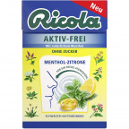 Ricola Aktiv-Frei Menthol-Zitrone ohne Zucker im Böxli (50 g) [MHD 03/2023]