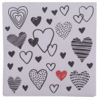Servietten "Hearts", 33 x 33 cm (20 St.)