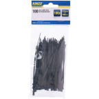 KINZO® Kabelbinder 2,5 x 100 mm, schwarz (100 St.)