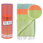 Towel to Go Hamamtuch NEON, grün/blau, in Geschenkbox (1 St.)