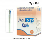 AcuTop Akupunkturnadeln Typ KJ 0,16 x 15 mm (100 St.) [MHD 08/2023]