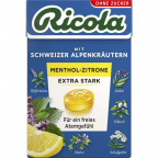 Ricola mit Schweizer Alpenkräutern Menthol-Zitrone Extra Stark zuckerfrei im Böxli (50 g)