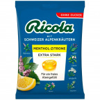 Ricola mit Schweizer Alpenkräutern Menthol-Zitrone Extra Stark zuckerfrei (75 g)