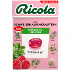Ricola mit Schweizer Alpenkräutern Himbeere Melisse zuckerfrei im Böxli (50 g)