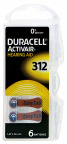 Duracell® 312 Zinc Air Hörgerätebatterien 1,45 Volt (6 St.)
