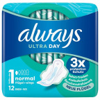 always Ultra Day Normal (Größe 1) mit Flügeln Damenbinden (12 St.)