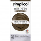 simplicol Textilfarbe intensiv All-in-1 1816 Espresso-Braun (150 ml + 400 g)
