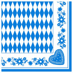 Servietten "Bayrisch Blau", stoffähnlich, 40 x 40 cm (50 St.)
