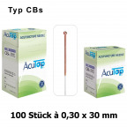 AcuTop Akupunkturnadeln Typ CBs, 0,30 x 30 mm (100 St.) [MHD 06/2017]