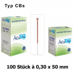 AcuTop Akupunkturnadeln Typ CBs, 0,30 x 50 mm (100 St.)