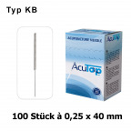 AcuTop Akupunkturnadeln Typ KB, 0,25 x 40 mm (100 St.)